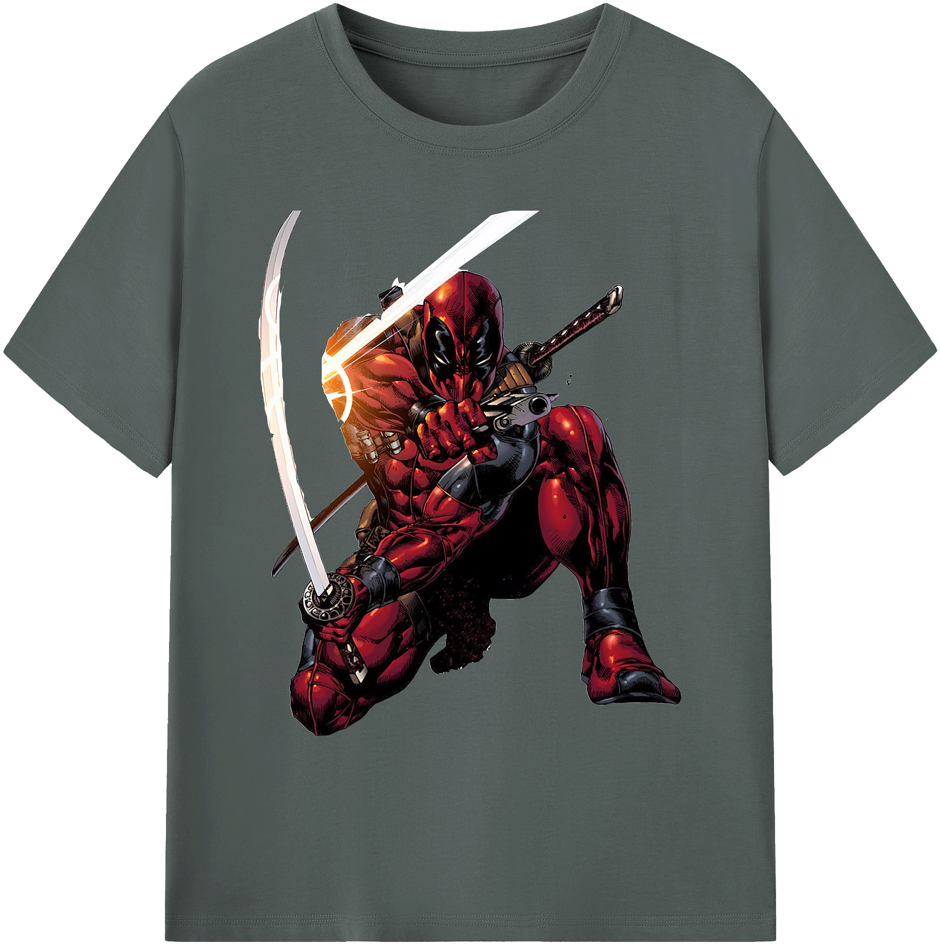 （画像用） Deadpool デッドプール 綿100％ メンズ半袖Tシャツ｜肌触りやわらか＆通気性